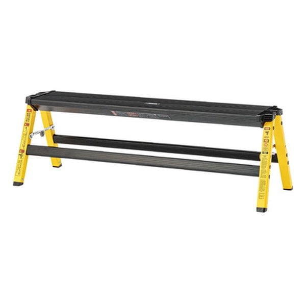 ステップワイドスツール イエロー 幅90×奥行き28×高さ29cm