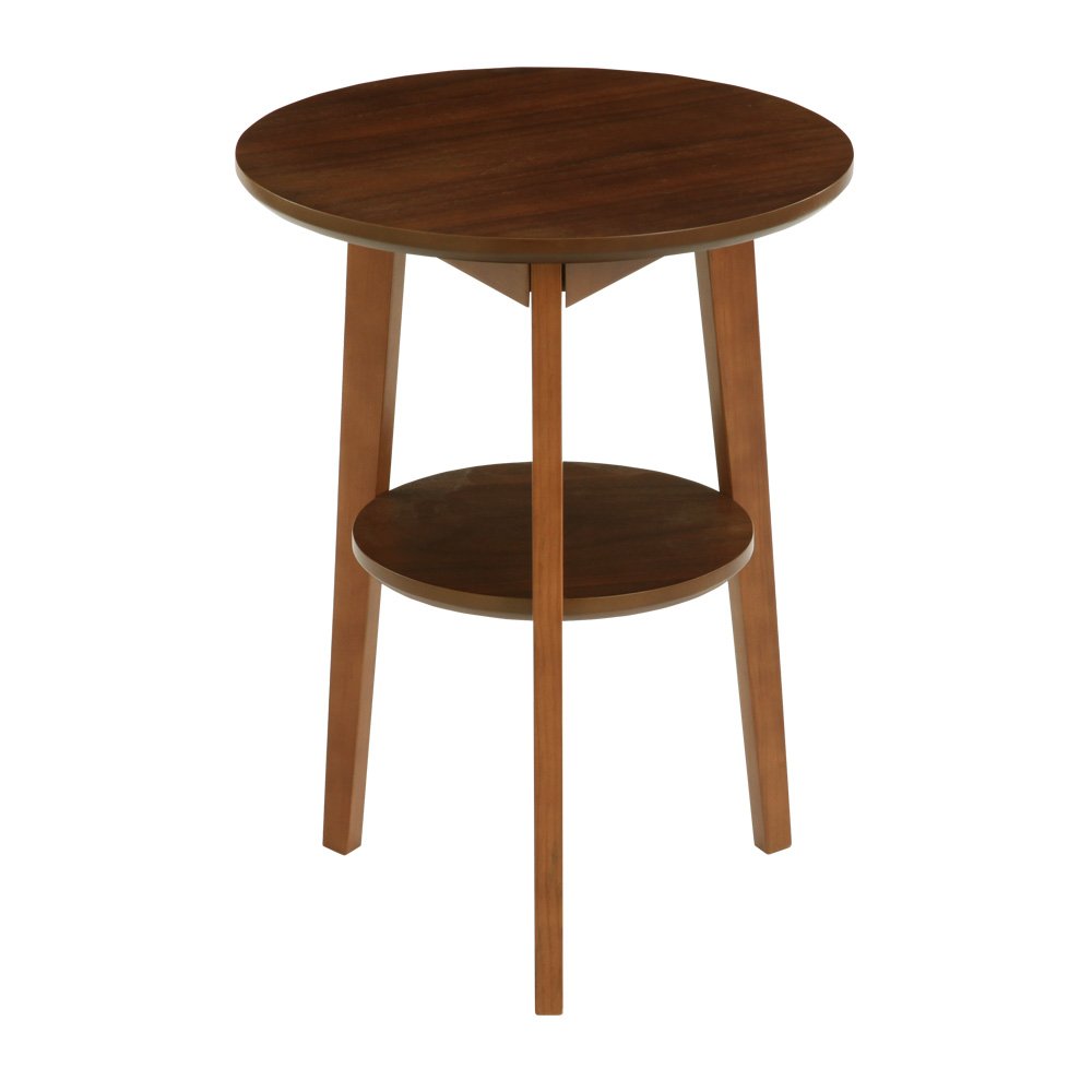 ぼん家具 サイドテーブル 木製 ベッドサイド 40×40cm ナイトテーブル テーブル 丸型 机 ホワイト