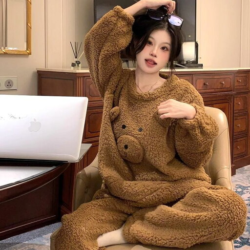 着ぐるみパジャマinsかわいい パジャマ レディース ファッション 秋冬 部屋着セット 裏起毛 ルームウェア ラムズウール 着心地の良い 着ぐるみパジャマinsかわいい パジャマ レディース ファッション 秋冬 部屋着セット 裏起毛 ルームウェア ラムズウール 着心地の良い