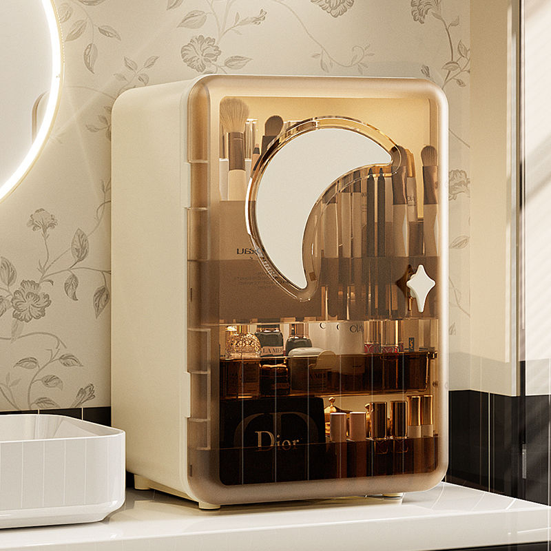 鏡台 クリア 長方形 スキンケア用品 引き出し 防塵 収納 ボックス ファッション デスクトップ 整理し ..