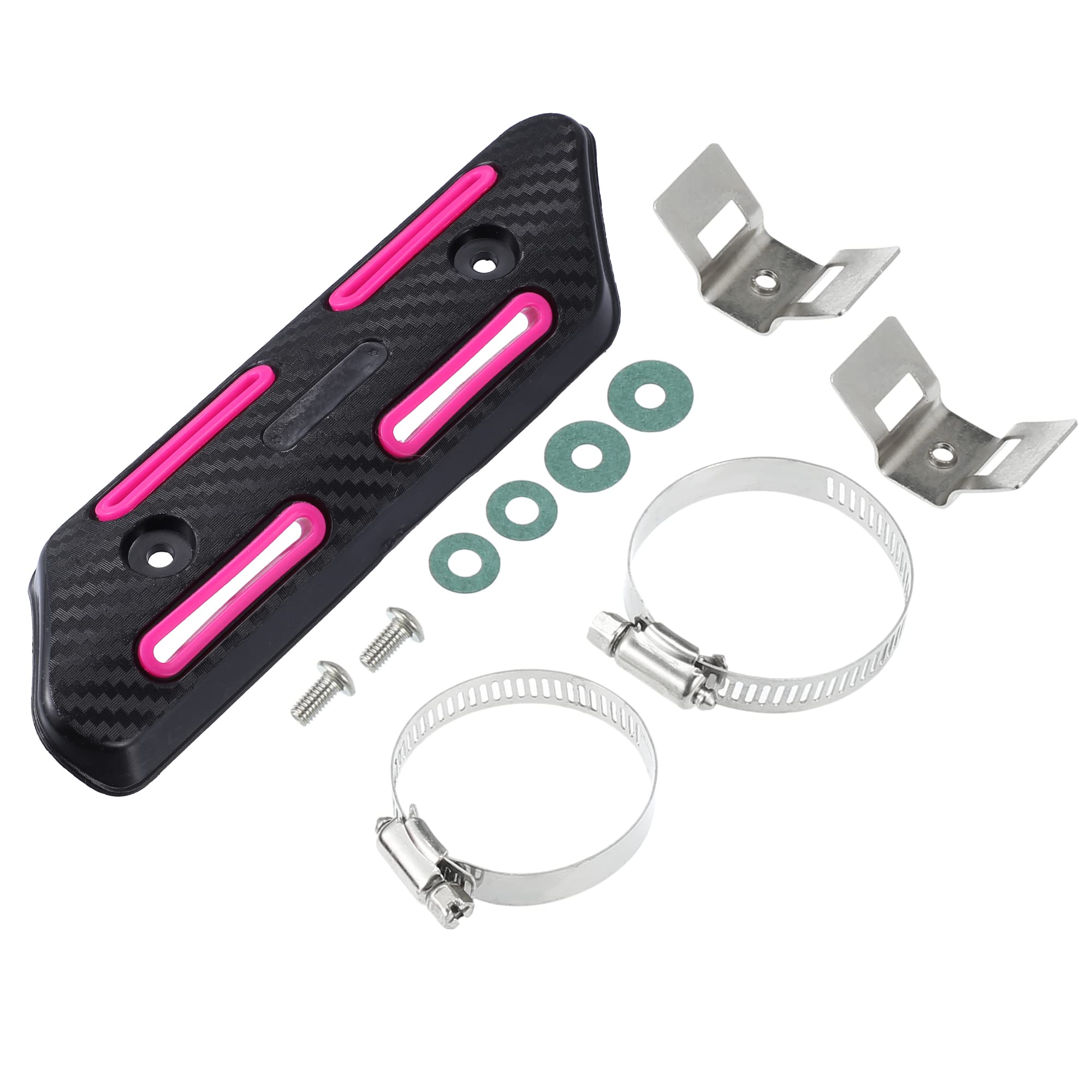 T排気管カバー マフラーサイレンサーパイプ保護 ユニバーサルオートバイ 遮熱キット ホワイト 1セット