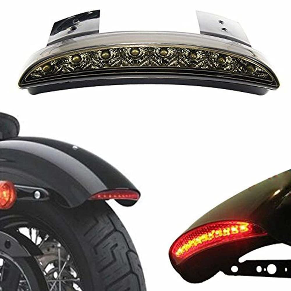 バイク テールランプ モーターサイクル チョップドリアフェンダーエッジ LED ブレークライセンスプレー..