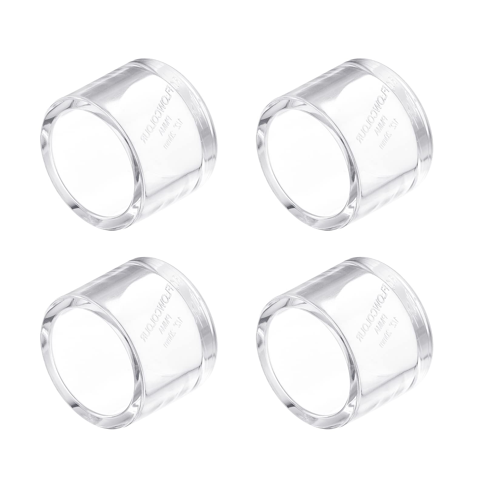 T パイプエンドキャップ継手 20 mm クリア アクリル パイププラグアダプター パイプ継手 アクアリウム用 水槽用 4個