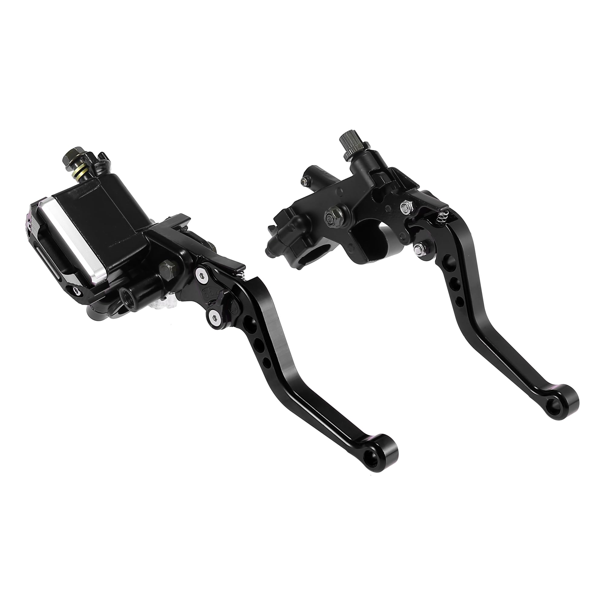 Motoforti ハンドルバーブレーキマスターシリンダークラッチレバー ブラック オートバイ用 22mm ペア入り