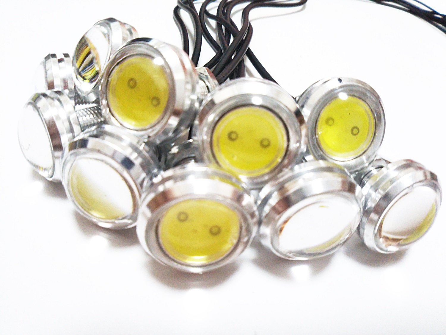 ǥ饤 LED ɿ 륢  23mm 10ĥå 12V  (ۥ磻/֥åܥǥ)