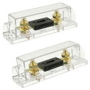 2個、100A透明ケース、ANLヒューズホルダーと2個の100A 32V DC ANLヒューズ、オーディオおよびビデオシステムに適合