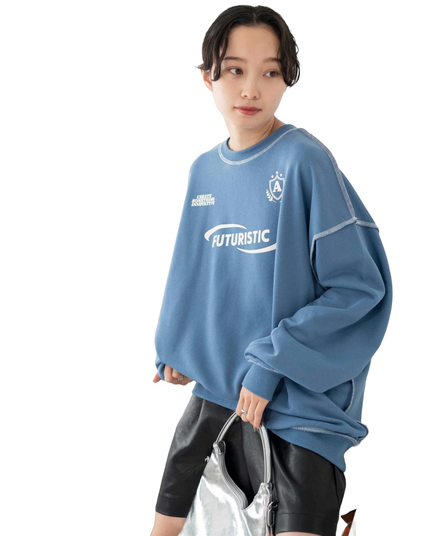 アウトステッチグラフィックBIGスウェット