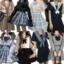 限定 セーラー服 JK制服 3点セットJKユニフォーム日本のスカートセーラー服 スカートCOS 女子学生校服春夏秋冬服シャツスーツスカート