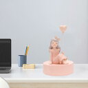 オルゴール回転オルゴールキッドギフトデスクトップオーナメントコレクタブルピンク