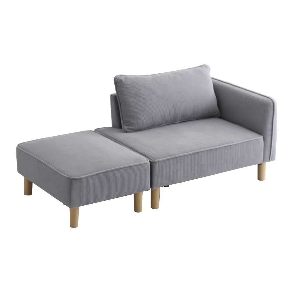 ソファー ソファ 2人掛け オットマン付きセット 二人掛け コーデュロイ生地 コンパクトカウチソファ