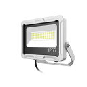 LED投光器 50W 屋外用 防水 IP66 7300lm 作業灯 極薄型 昼白色 オリジナルステー 5Mコード 工事用ライト 野外 看板灯 駐車場 防犯灯 グラウンド プラグなし 日本語取扱説明書付き