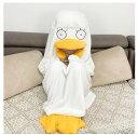 パジャマ ルームウェア アヒルの冬の連体がカップルの寝袋を変にするかわいいアニメフランネルのスリーパー レディース 韓国