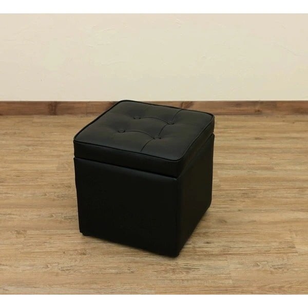 スツール 収納 木製 椅子 オットマン 収納スツール おしゃれ チェストベンチ ベンチチェア ブラック 黒..