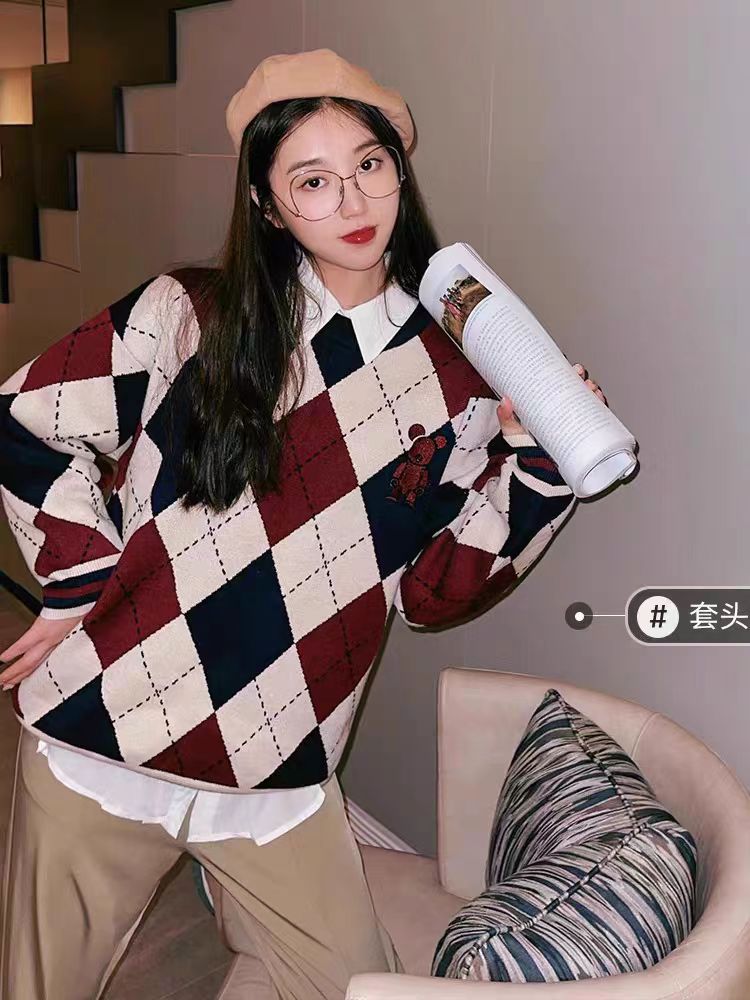 揚げ街の親子服家族3人秋冬物婦人服親子服洋風ニットカーディガンブーム