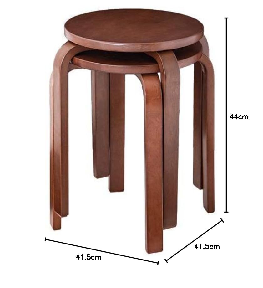 タンスのゲン スツール スタッキング 【2脚セット】 【完成品】コンパクト 丸椅子 木製 北欧 シンプル グレー [3]