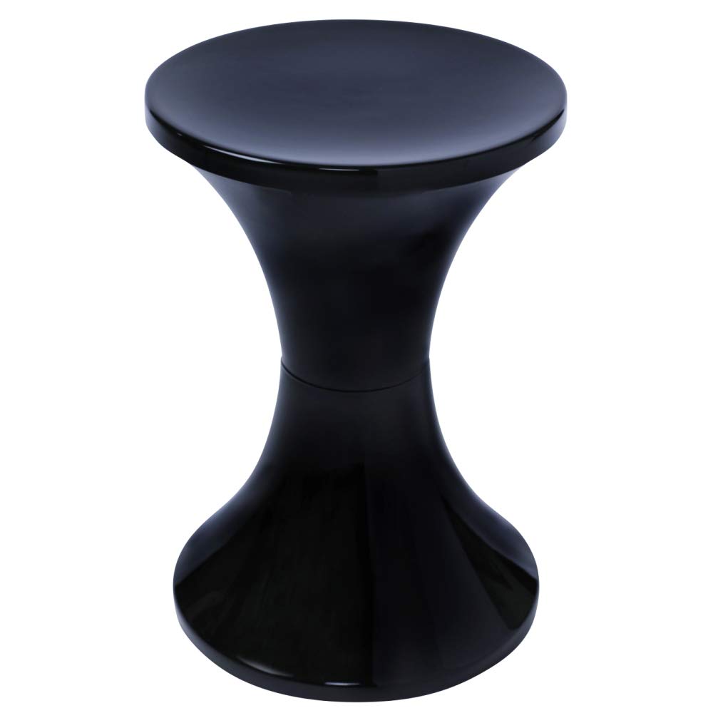 スツール ブラック色 ポリプロピレン製 直径(約)30.5cm 高さ(約)44.3cm 重量(約)900g 中国製 黒色 北欧..