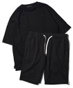 パジャマ 冷感加工 半袖Tシャツ&ハーフパンツ ルームウェア メンズ レディース