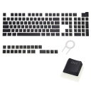 130キープディングキーキャップセット OEMプロフィール 60%PBT 61/63/64/68/75/82/84/87/96/98/104 機械式キーボードレイアウト用 キーキャッププラー付き ブラック ダブルショット(3)