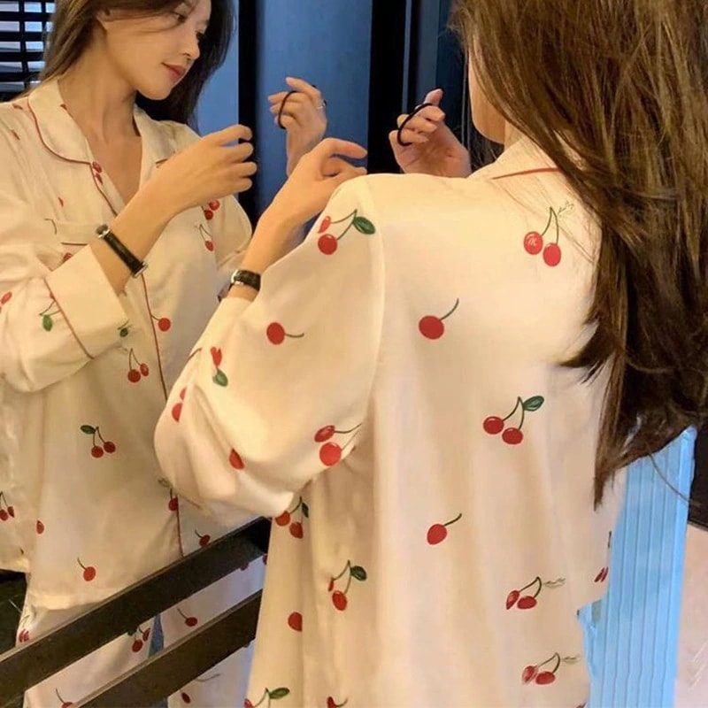 響かない!シームレス長袖 パジャマ レディース 綿 かわいい ルームウェア 肌に優しい 上下セット ロングパンツ 防寒 柔らかい肌触り 韓国 セットアップ 吸汗通気 部屋着 寝間着 女の子 秋冬春 ル