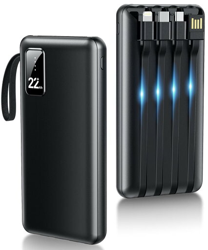 モバイルバッテリー急速充电【2024新型・4本ケーブ内蔵】22800mah pse认证済2way入力5台同时充电軽量薄型led残量表示最大2.4a出力防灾ledライト多重保护机内持込み可iphoneアンドドロップ対応 モバイルバッテリー急速充电【2024新型・4本ケーブ内蔵】22800mah pse认证済2way入力5台同时充电軽量薄型led残量表示最大2.4a出力防灾ledライト多重保护机内持込み可iphoneアンドドロップ対応