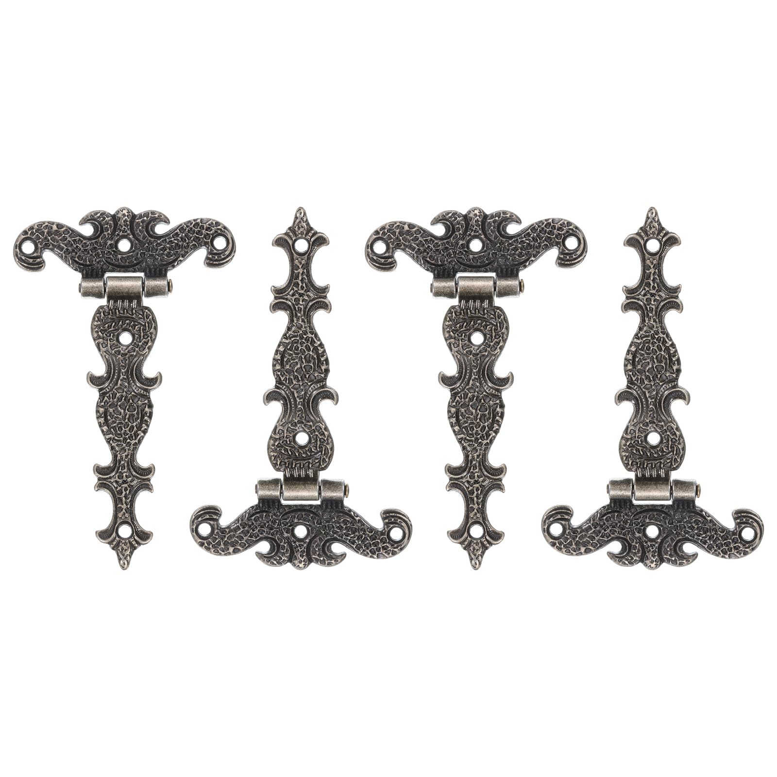 T 3.5"のドアティーヒンジ 4個セットのTストラップヒンジ 木製フェンス ヤードドア 納屋のゲート 木製ボックス用のレトロな装飾ヒンジ ブロンズ色