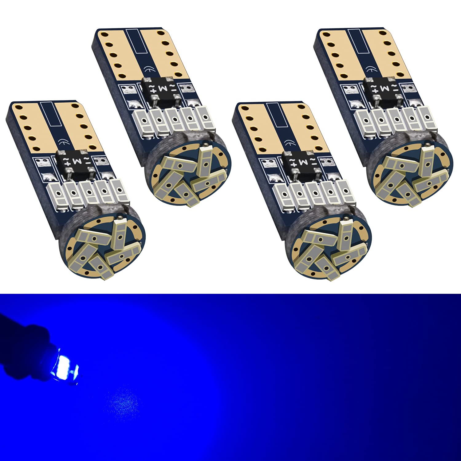 4 T10 LED ֥롼 ָб 4014 å12V /Х ݥ ʥС/롼