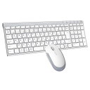 キーボード ワイヤレス キーボード マウスセット 日本語配列 静音 超薄型 無線 2.4G キーボード・マウスセット USB接続 キーボードType-C充電式 フルサイズ テンキー付き マウス3段階DPI パソコン PC多機能対応 Windows/Mac対応 IC-BK22Combo (ブラック)(2)