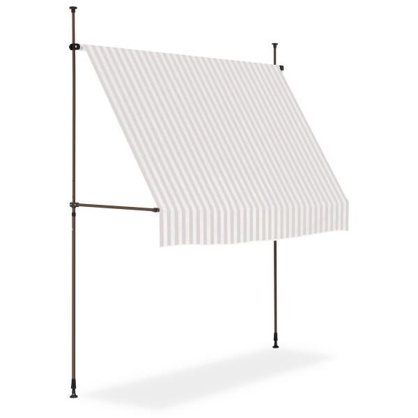 つっぱり日よけスクリーン 幅203cm×奥行90cm×高さ122〜302cm UVカット Ta ベランダ