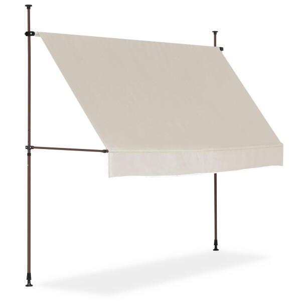 つっぱり日よけスクリーン 幅303cm×奥行90cm×高さ122〜302cm UVカット Ta ベランダ