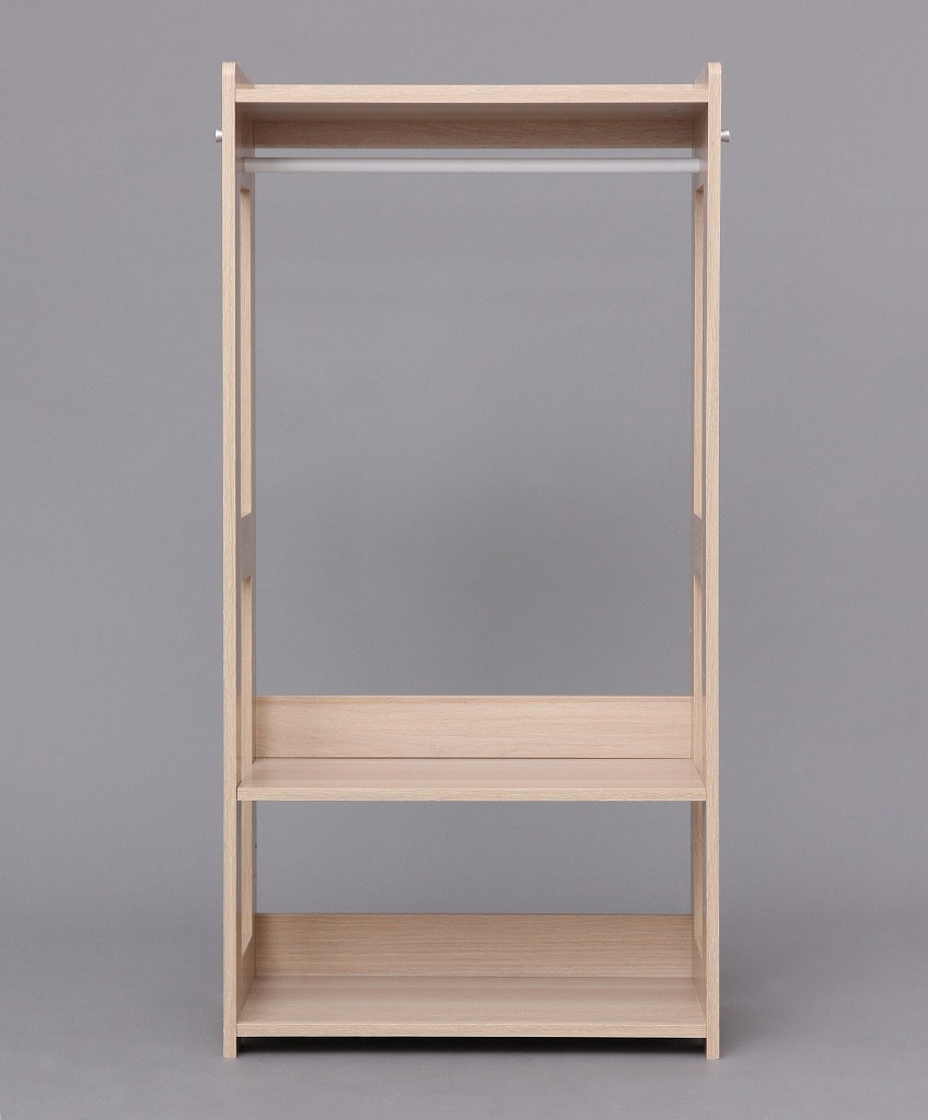 アイリスオーヤマ ワードローブ 木製 幅60×奥行32×高さ120cm KWR-1260 家具 ハンガーパイプ 衣類収納 ..