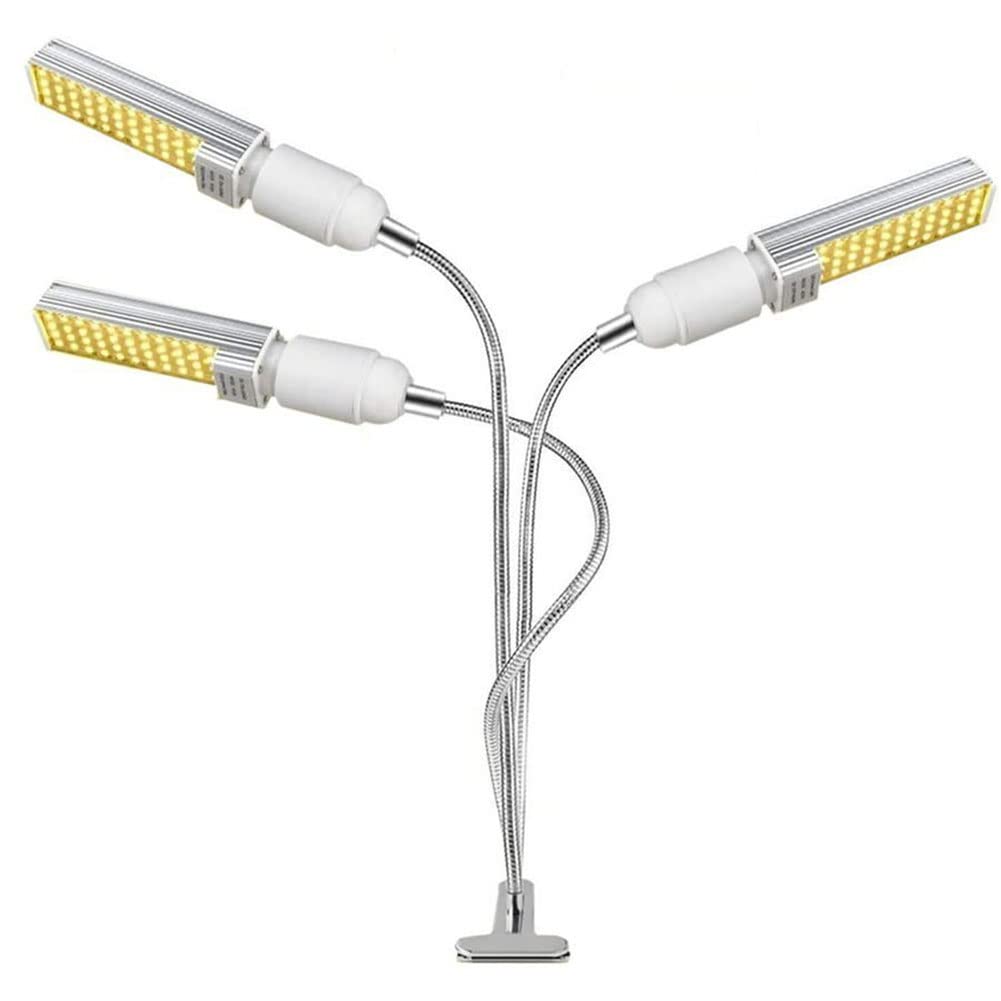 植物育成ライト LED植物育成灯 ledライト 育苗ライト 68W 132個LED E27電球仕様 多肉植物育成 室内栽培ライト 家庭菜園 室内園芸 水耕栽培ランプUSB クリップ式 低消耗電力省エネ 3灯 360°調節可能 室