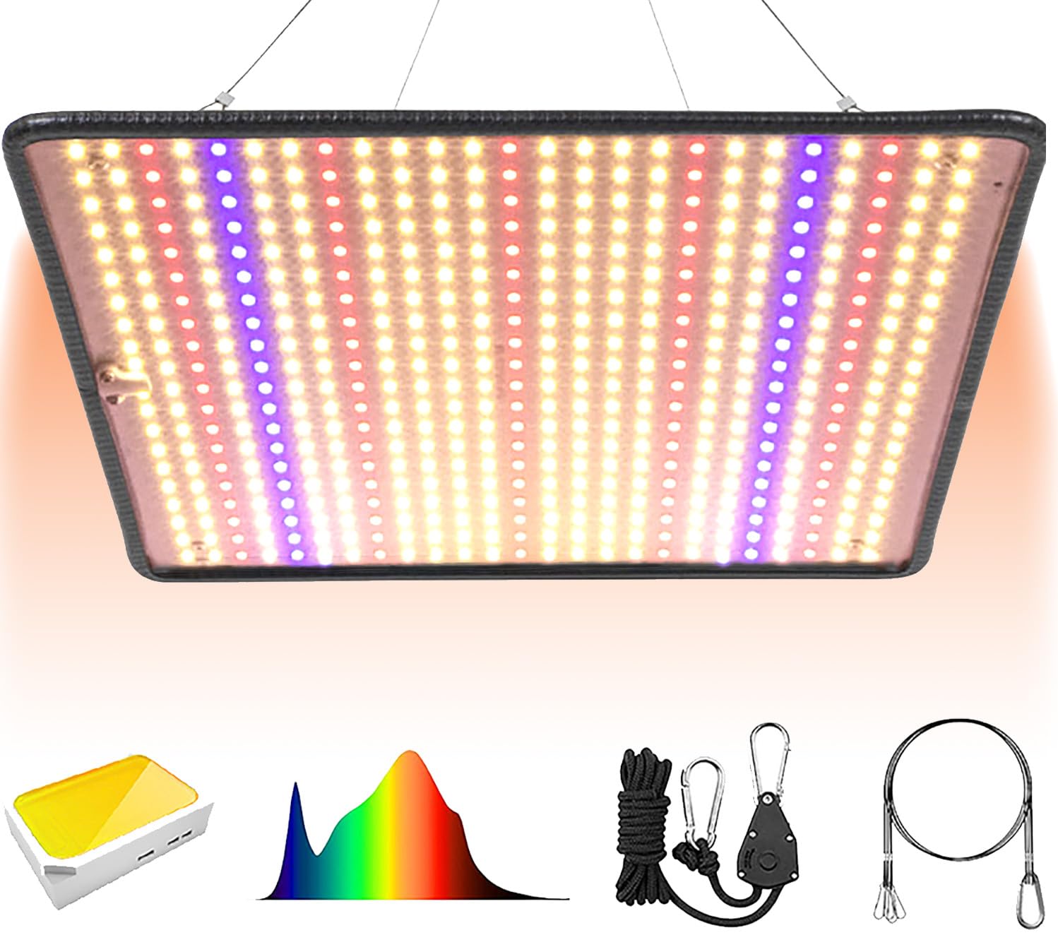 植物育成ライト LED 植物ライト36W 超薄型 500LEDs フルスペクトル 室内栽培 観葉植物 育成ライト 水耕..