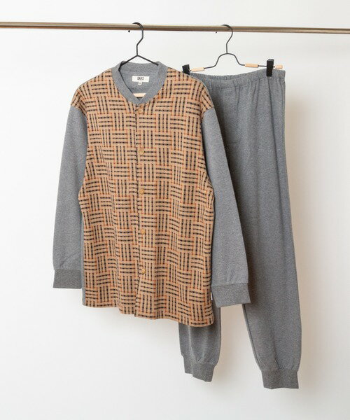 パジャマ 「DAKS」ダブルジャガード起毛チェック パジャマ メンズ