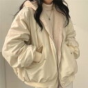 のベルベットは両面に羊の小毛綿服女装コートを着て冬の新型ジッパーと帽子綿服の上着を厚くした
