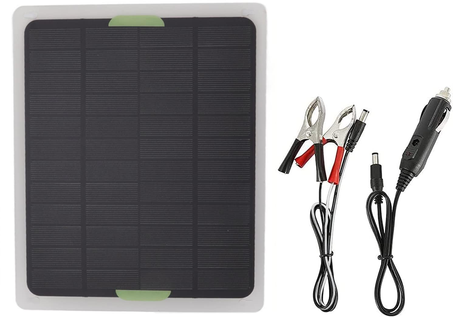 ソーラーチャージャー 車用バッテリー充電器単結晶 ソーラーパネル IP65防水 高効率 ポータブル 自動車 オートバイ トラクター ボート バッテリーへの補充電 アウトドア キャンプ ハイキング フィッシングクライミングなど用 (20W)