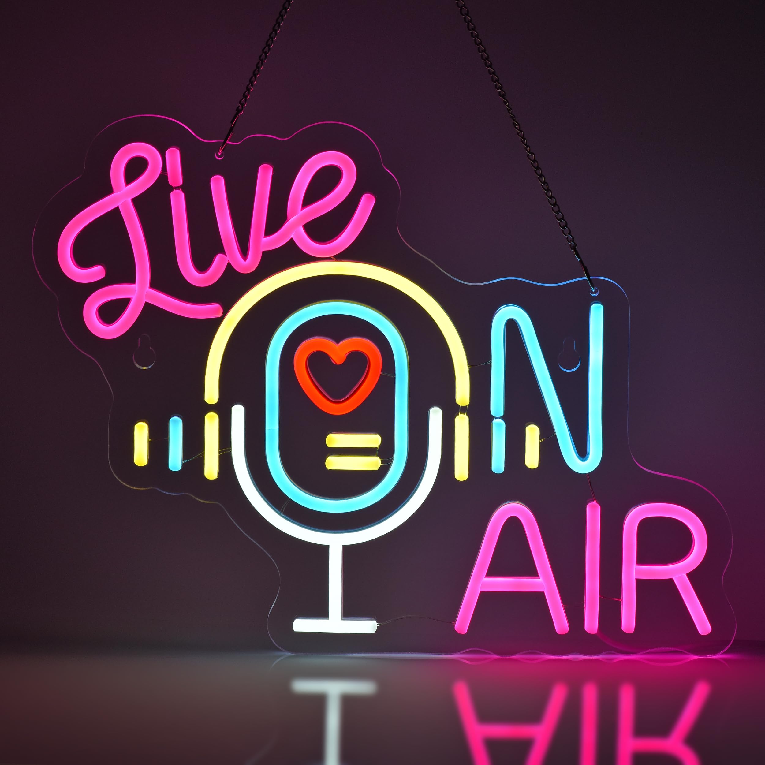 ネオンサイン LEDネオンライト 放送室看板 スタジオインテリア 音楽バー 居酒屋 喫茶店 ライブバー用サ..