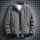 入荷 中綿ジャケット 冬服 メンズ 裏ボア ブルゾン ボアジャケット アウター コート ジャケット 防寒着 冬物 あったか 保温 オシャレ(4)