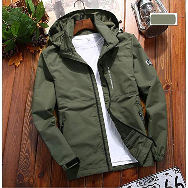 メンズ ジャケット コート アウター ウインドブレーカ カジュアル 大きいサイズ 春秋 フード 防風 撥水 登山 ハイキング ジョギング キャンプ