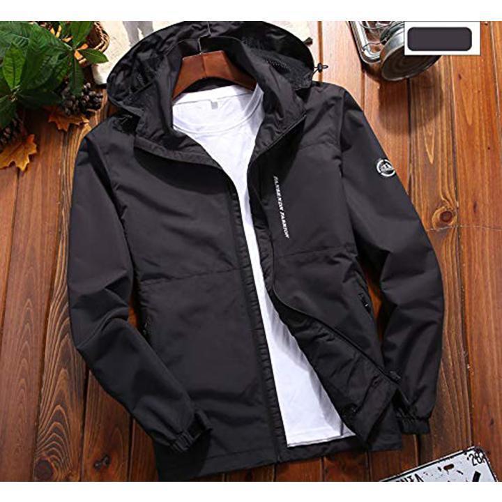 メンズ ジャケット コート アウター ウインドブレーカ カジュアル 大きいサイズ 春秋 フード 防風 撥水 登山 ハイキング ジョギング キャンプ