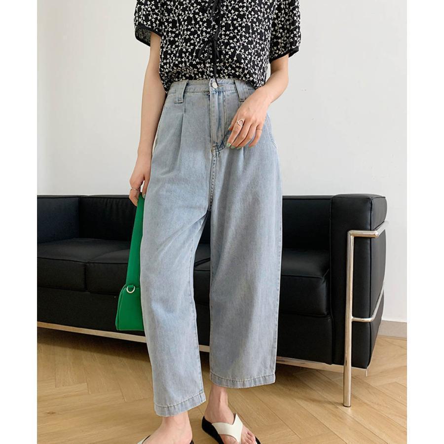 ワイド デニムパンツ レディース 韓国