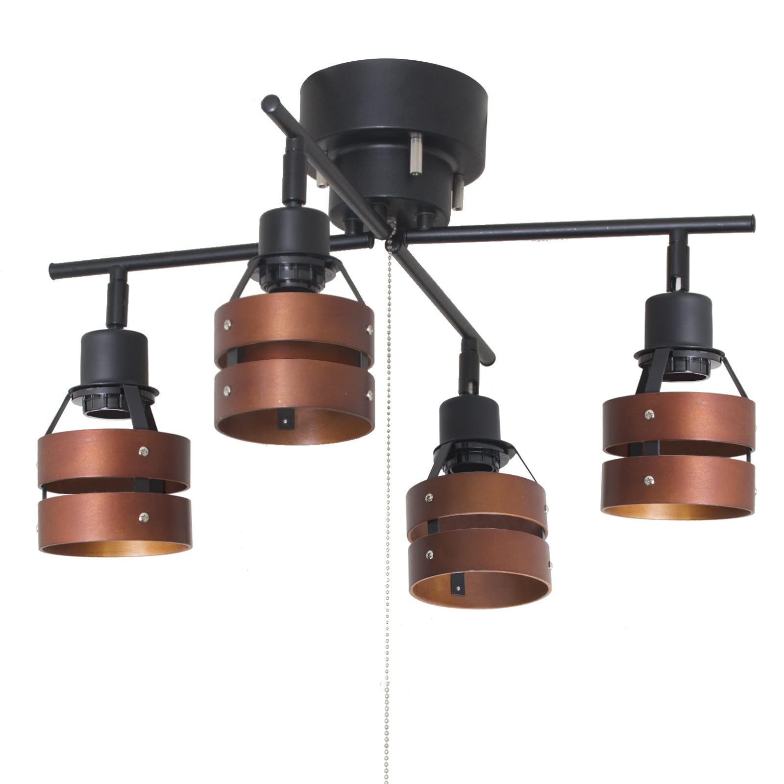 シーリングライト 4灯 8畳 シーリングスポットライト 調光 調色 9W LED電球 60W形相当付き