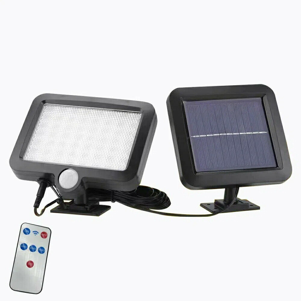 LEDソーラーライト LED センサーライト リモコン付き 分離型 IP65防水 屋外照明 セキュリティライト LE..
