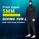 メンズウェットスーツフルボディネオプレン5mmシュノーケリングXXLのために暖かく保つ