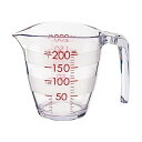 マーナ K649CL 目盛りが見やすい 計量カップ 200ml クリア marna