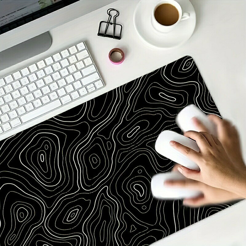 大型マウスデスクパッドゲーミングマウスパッドノンスリップマウスパッド3mmマウスパッドグラフィックラインパターンオフィスゲームラップトップマウスパッドユニセックス