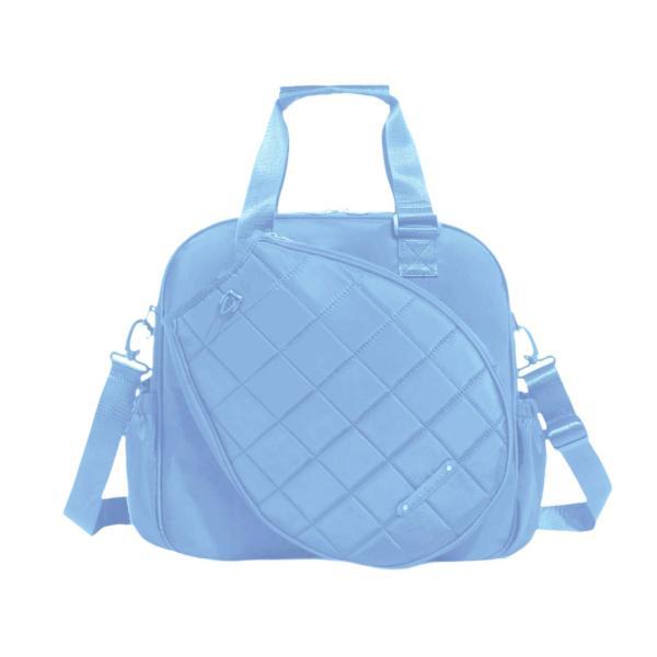 テニスラケットバッグ 防水 ポータブル 取り外し可能なショルダーストラップ ショルダーバッグ ブルー