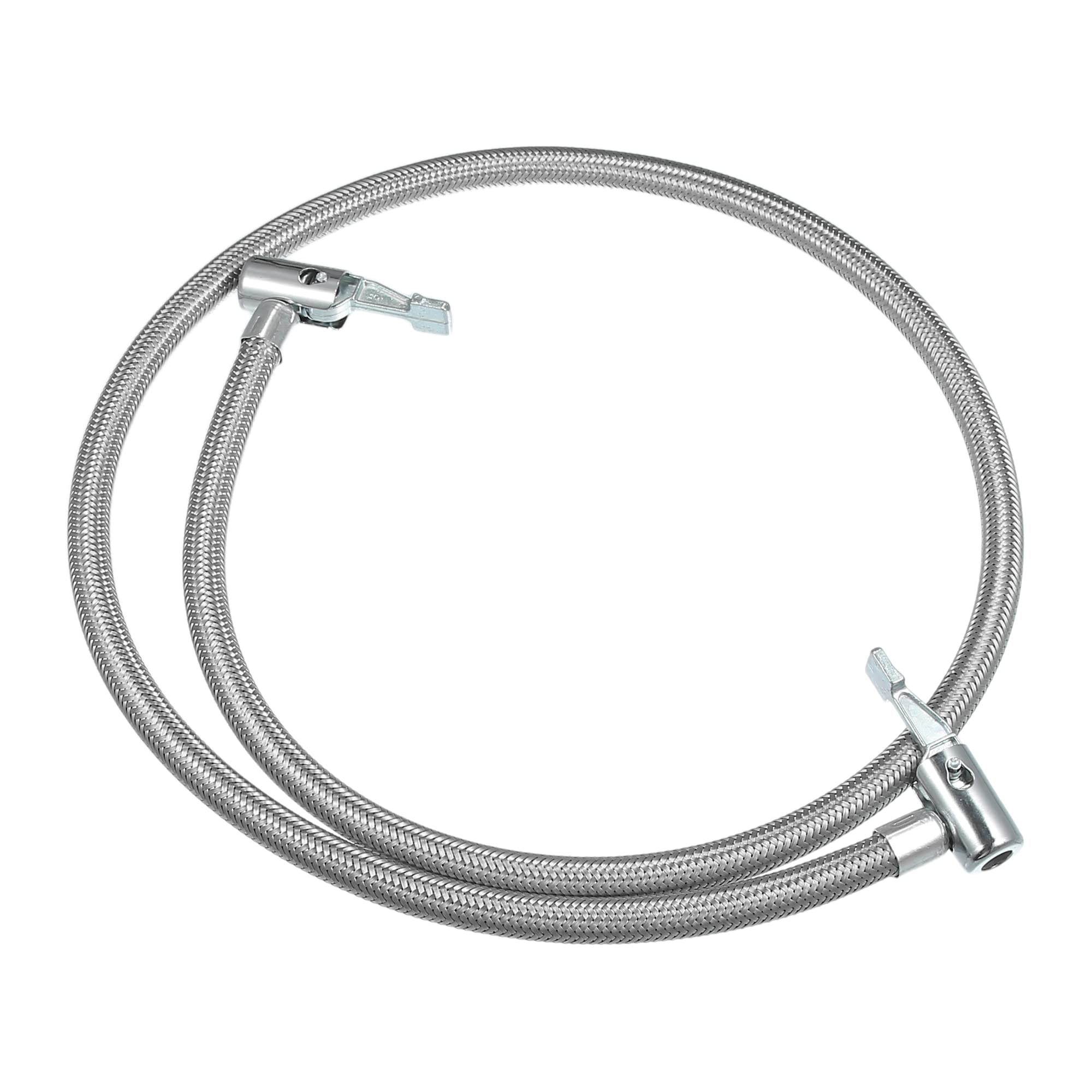 タイヤインフ レーター 延長ホース 空気入れ エアーホース タイヤエアー 膨張しないコネクタ付き チャックロック エアポンプチューブ タイヤバルブ接続パイプ 車 トラック バイク用 100cm