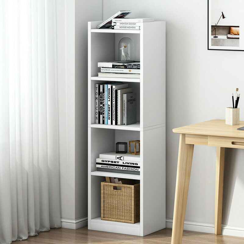 シンプルな本棚、シンプルな床から天井までの収納ラック、リビングルーム、寝室の収納棚、経済的な狭い..