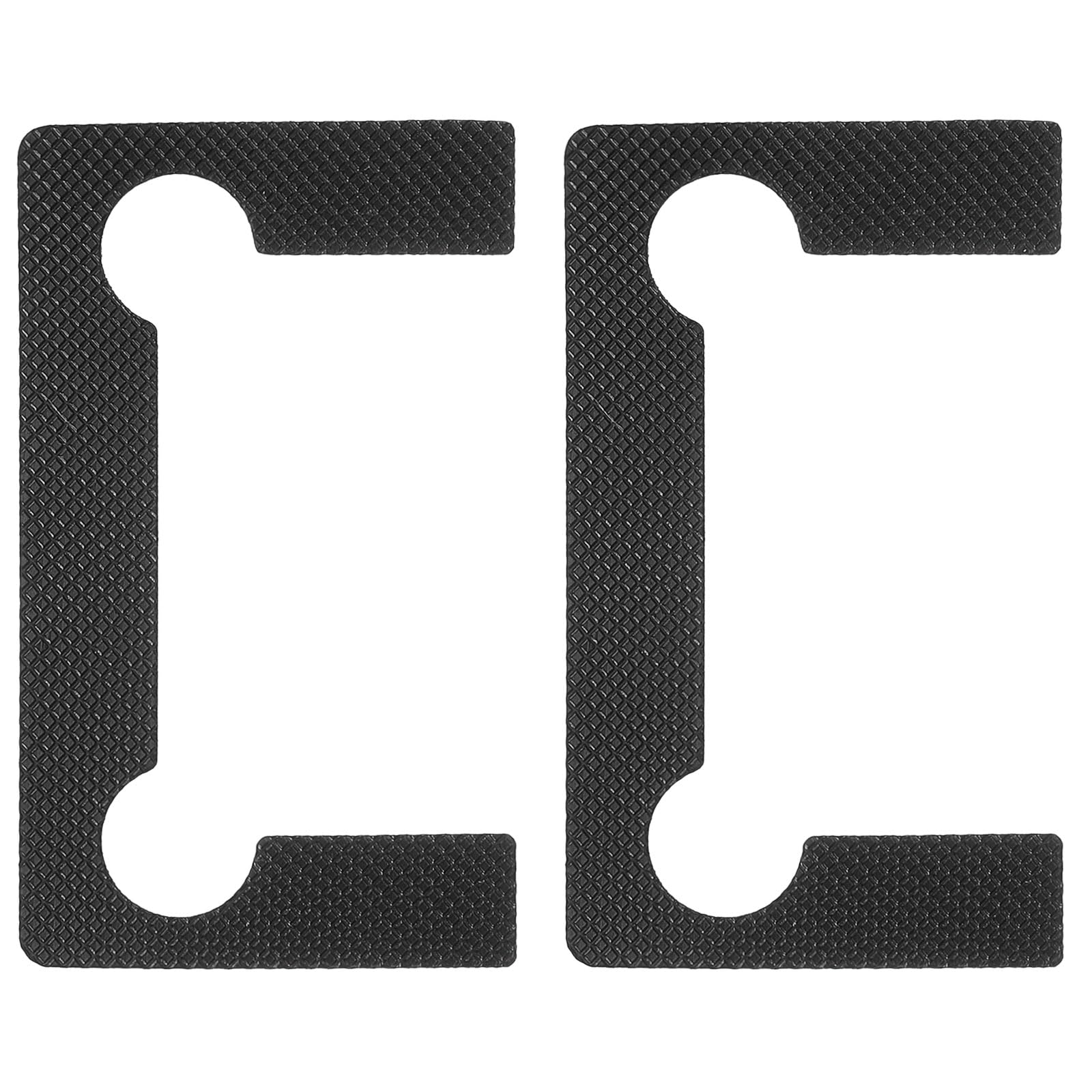 T 2個 ガラスヒンジガスケット シャワードアヒンジプラスチックガラスヒンジ交換部品ガスケットガラスヒンジガラスドア食器棚ショーケースキャビネットドア用 黒(3)