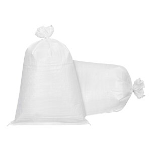 T空のサンドバッグ 土のう袋 織り ポリプロピレン 洪水防御用 内側の防水コーティング ホワイト 110cmx60cm 5個